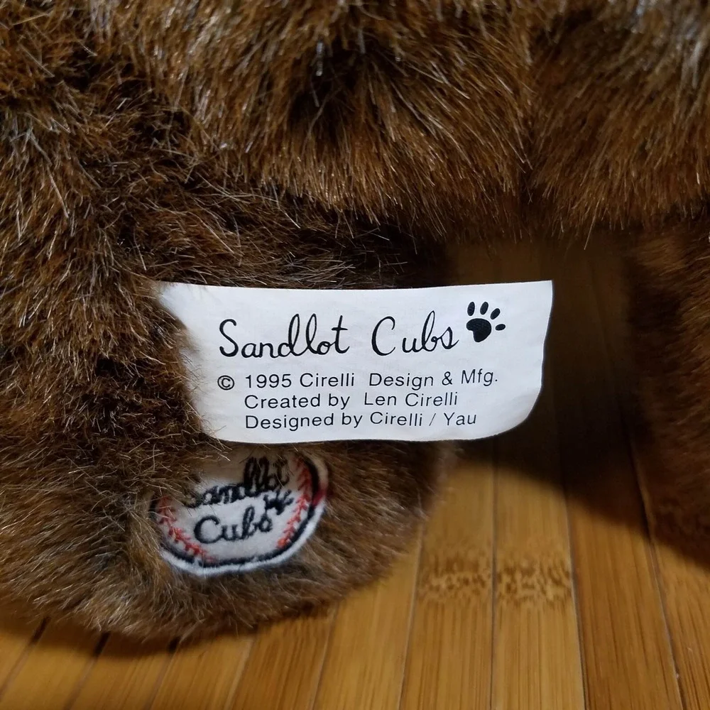 Sandlot Cubs Tiny Grizwald Baseball Coach Bear Plush Animal 20